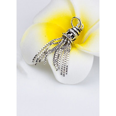 Charm bạc chuông tua rua treo - Ngọc Quý Gemstones