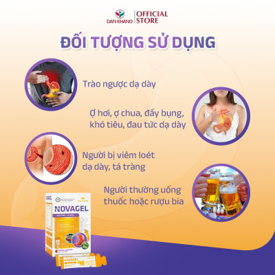 Gói Hỗ Trợ Giảm Đau Dạ Dày Tức Thì Cải Thiện Tình Trạng Đầy Hơi Ợ Chua Đau Rát Bao Tử Novagel Hộp 20 gói