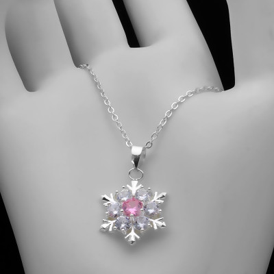 Dây Và Mặt Dây Chuyền Bạc Hiểu Minh DMD077T bông tuyết