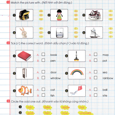 Phiếu Bài Tập Cuối Tuần Môn Tiếng Anh Lớp 1 (Theo Chương Trình Tiểu Học Mới) - HA