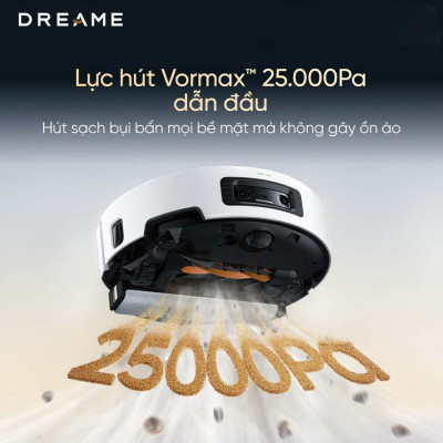 Robot Hút Bụi Lau Nhà Dreame Aqua 10 Pro Track 25.000 Pa, Sấy Nóng 100 Độ - Hàng Chính Hãng