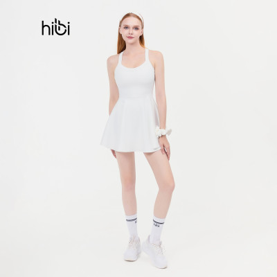 Váy Pickleball liền thân Hibi Sports D104 Kiểu phối cắt sò viền cổ, kèm mút ngực, chất vải cao cấp 