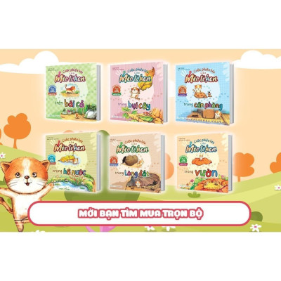 Sách - Cuộc Phiêu Lưu Của Mèo Tí Hon Trong Vườn - 20 Stickers Con Vật Đáng Yêu - Megabook
