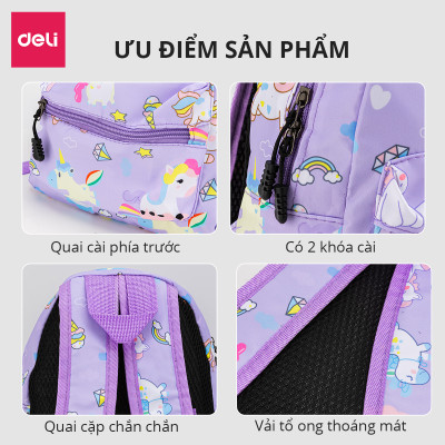 Balo Cặp Học Sinh Cho Bé Mẫu Giáo Mầm Non Cute Size Nhỏ Deli - Cặp Sách Balo Em Bé Trẻ Em Đi Học Đi Chơi Hình Khủng Long Hoạt Hình Dễ Thương Balo Hình Thú