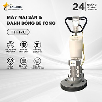 Máy chà sàn TAHAWA TH-17C Máy chà sàn nhà bê tông Sản phẩm có thiết kế chắc chắn, bền bỉ theo thời gian. Tay cầm nhám chống trơn trượt, dễ dàng thao tác và di chuyển máy trong quá trình vận hành.