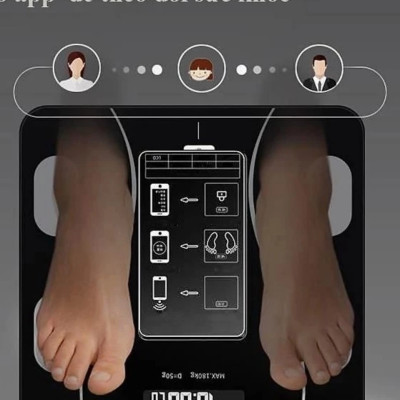 Cân Điện Tử Sạc USB Bluetooth: Phân Tích Lượng Mỡ Chỉ Số Cơ Thể và Hiển Thị Nhiệt Độ Phòng Qua APP Điện Thoại Bản Cao Cấp