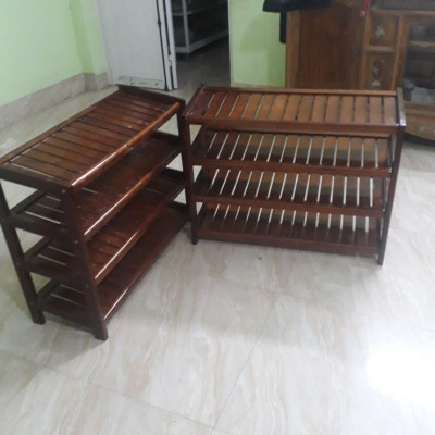 KỆ DÉP, GIÁ GIÀY 3 TẦNG 80CM LÀM BẰNG GỖ TỰ NHIÊN 100% ( THANH LÝ)