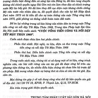 Sách - Cuộc Tổng Tiến Công Và Nổi Dậy Xuân Mậu Thân 1968