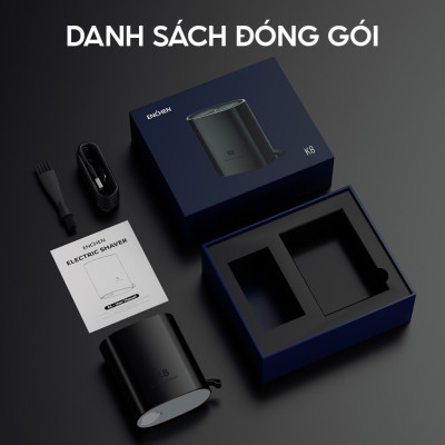 Máy cạo râu mini Enchen K8, chống nước, thiết kế đẹp, sang trọng và nhỏ gọn - Hàng chính hãng