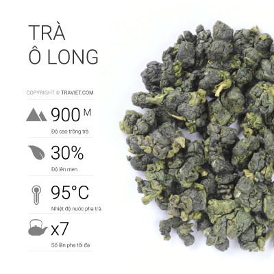Trà Ô Long TRÀ VIỆT - Hộp Bát Giác 100gr Trà Ô Long