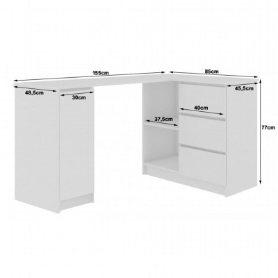 Bàn làm việc chữ L độc đáo SMLIFE Dababhai