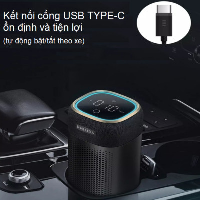 Máy khử mùi lọc không khí ô tô 3 tốc độ Philips S7601 (GP7601) - HÀNG NHẬP KHẨU