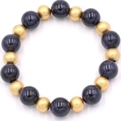 Vòng chuỗi đeo tay - đá lam sa 10 ly VLSHVT1 - vòng tay phong thủy