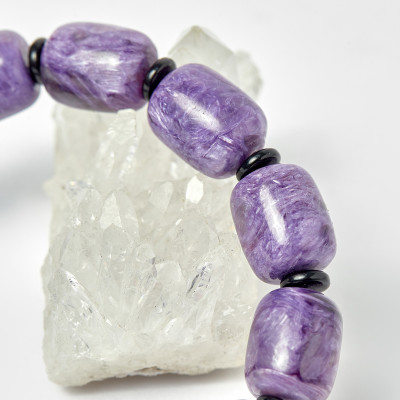 Vòng lu thống đá mắt rồng hạt 13x11mm mệnh hỏa, thổ - Ngọc Quý Gemstones