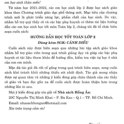Hướng Dẫn Học Tốt Toán Lớp 2 - Tập 1 (Dùng Kèm SGK Cánh Diều) - HA