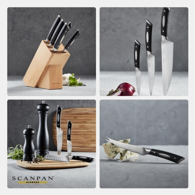 Dao thái thịt, dao thái rau củ quả đa năng Scanpan Classic 15cm 92501500, thép không gỉ cao cấp