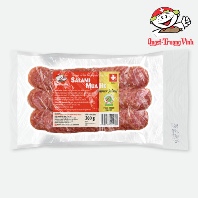 Summer Salami khô 6cm cắt lát/Dried summer salami200GR/PE