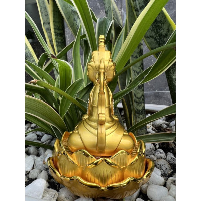 Tượng Phật Quan Âm Trang Trí Xe Ô Tô , Tượng Phật Bà Dát Vàng Chất Lượng Cao