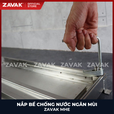 Nắp bể ngầm chống nước ngăn mùi inox ZAVAK MHE*-45 / KT 45x45cm, lát gạch 3cm, tải 600kg