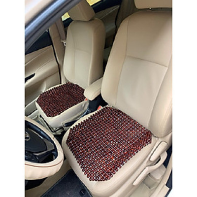 Lót ghế ô tô hạt gỗ Trắc ( hình thật )