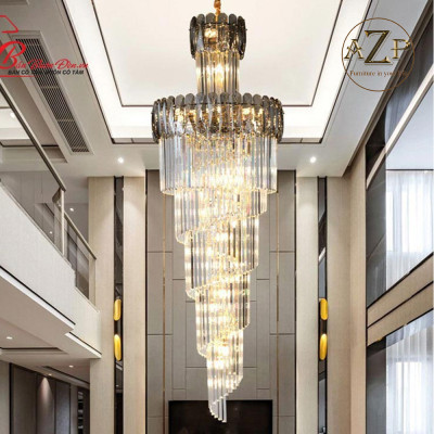 ĐÈN THẢ TRẦN PHA LÊ / ĐÈN THÔNG TẦNG TRANG TRÍ PHÒNG KHÁCH / PHÒNG NGỦ / CẦU THANG / KHÔNG GIAN SANG TRỌNG AZP-88180 / AZP-88230 phong cách đương đại, hàng nhập khẩu AZP