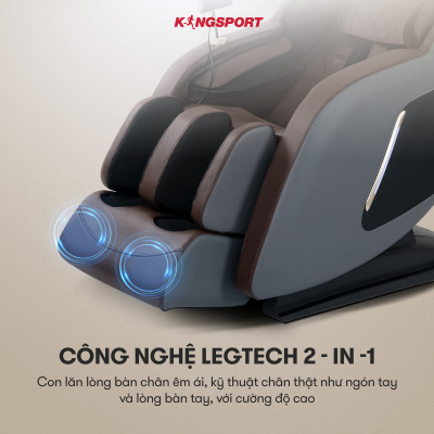 Ghế massage KINGSPORT G91 cao cấp con lăn 3D với 15 bài tập, chế độ quét cơ thể thông minh, túi khí massage chân cao
