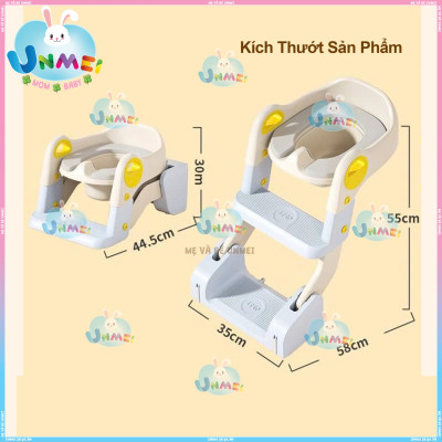 Bệ Lót Thu Nhỏ Bồn Cầu 3in1 Có Cầu thang Gấp Gọn Hỗ Trợ Ngồi Bô trong Phòng cho Bé Nhỏ