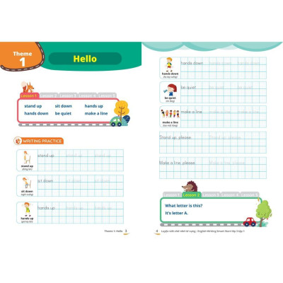 Sách - Luyện Viết Chữ Nhớ Từ Vựng - English Writing Smart Start Lớp 3 - Tập 1 - Megabook