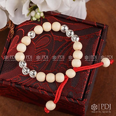 Vòng Dâu Tằm 7 Bi Bạc Cho Bé Trai 