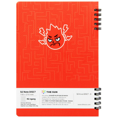 Sổ Lò Xo Note DISC? A5 - Kẻ Ngang - 160 Trang 80gsm - The Sun - D