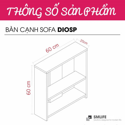 Bàn cạnh sofa SMLIFE Diosps