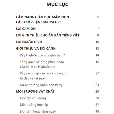 Sách Cẩm nang giáo dục mầm non theo cách tiếp cận High/Scope