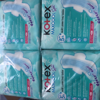 Combo 8 Gói Băng Vệ Sinh Kotex Maxcool Dịu Mát 23cm (8 miếng/gói) -Date luôn mới