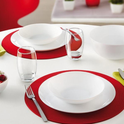 Bộ 6 đĩa thủy tinh sâu lòng Luminarc Diwali 20cm - N3605*6, chịu sốc nhiệt tốt