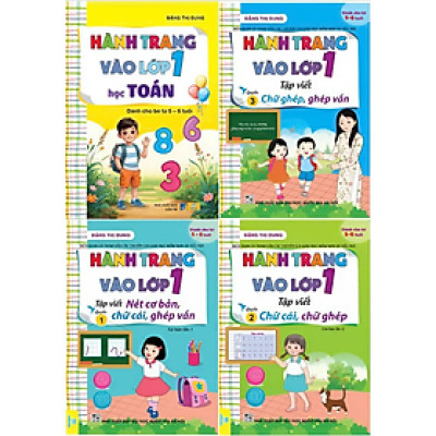 Sách - Combo 4 Cuốn Hành trang vào Lớp 1 (Tập Viết, Học Toán) - Ndbooks