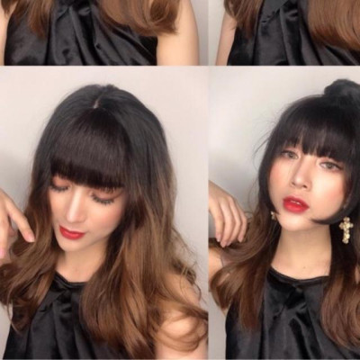  Tóc giả️ mái ngố cao cấp- ảnh thật