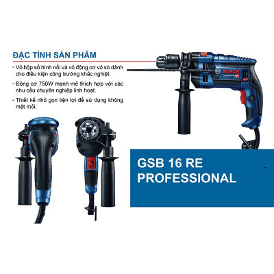 Máy khoan BOSCH GSB16RE (13MM-750W)/06012281K1