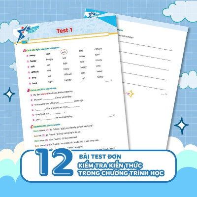 Sách - Super Test - Đề Kiểm Tra Nhanh Tiếng Anh Lớp 5 - Megabook