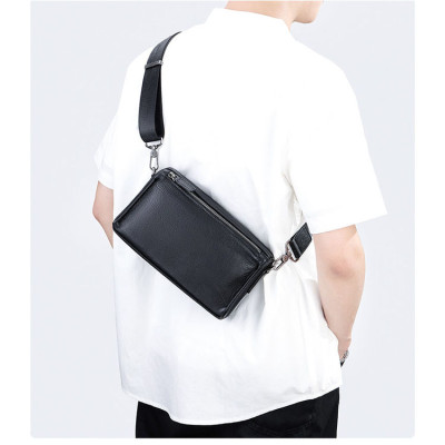 Túi đeo chéo nam nhỏ - Clutch da bò đa năng BHM6084