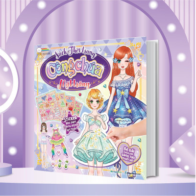 Sách - Thời Trang Công Chúa Mặt Trăng - Bóc Dán Hơn 100+ Stickers Váy, Phụ Kiện Xinh Đẹp Cho Bé Gái - Megabook