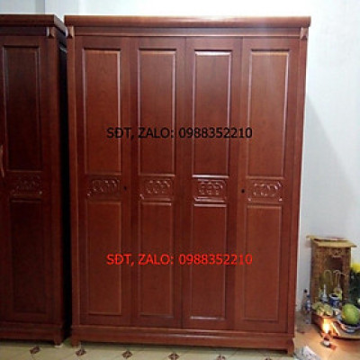 Tủ 4 Cánh Gỗ Xoan