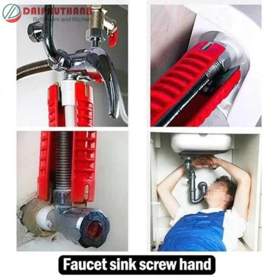 Cờ Lê Dụng Cụ Tháo Lắp Dây Cấp Van Nước Đa Năng - 8 Chức Năng, vặn ốc từ 21 đến 40mm, dễ hơn ở vị trí góc hẹp, góc khuất