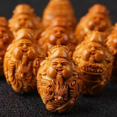 VÒNG CHUỖI THẦN TÀI BÁT PHƯƠNG TỤ TÀI - THU HÚT TÀI LỘC 8 PHƯƠNG HẠT OLIU CHẠM KHẮC