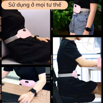 Máy Massage Làm Ấm Bụng, Đai Đeo Giảm Đau Bụng Kinh Nguyệt, Làm Ấm Tử Cung Cho Phụ Nữ Đến Kì 6 CHẾ ĐỘ