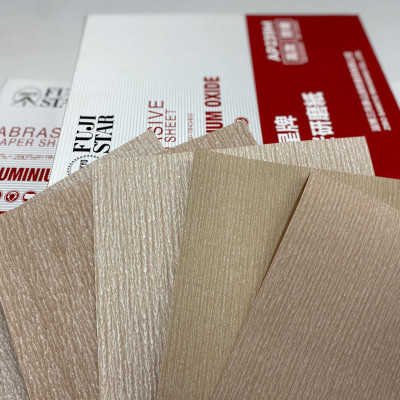 (1 Tờ) Giấy Nhám Khô FujiStar Màu Hồng Nhật Bản AA180-240-320-400-600 Loại Bỏ Hoàn Toàn Vết Xước Nhỏ, Lớp Sơn Cũ, Đánh Bóng Bề Mặt