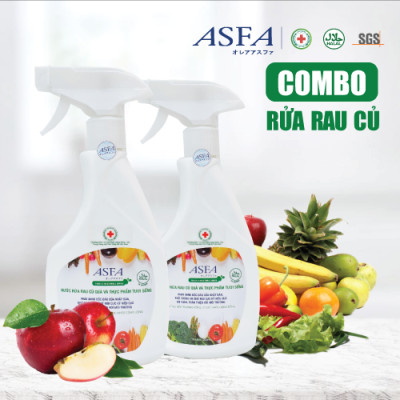 [Combo 2 chai] Nước rửa rau củ quả ASFA khử mùi khử khuẩn 500ml