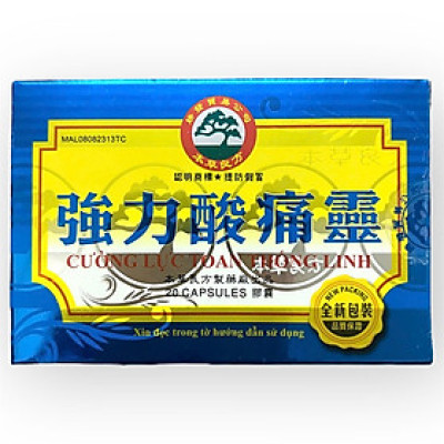 Viên uống đau nhức xương khớp Cường lực toan thống linh xuất xứ Malaysia - Hộp 20 viên - Mã số 1497