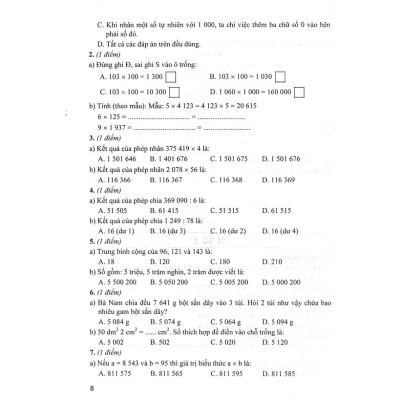 Bộ Đề Kiểm Tra Môn Toán Lớp 4 Tập 1 (Dùng Kèm SGK Kết Nối Tri Thức Với Cuộc Sống) - HA