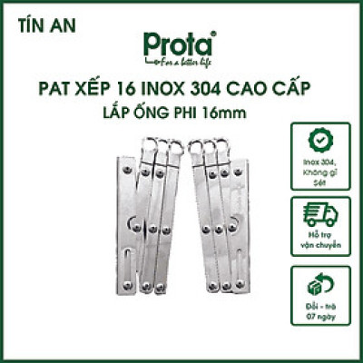 [CHÍNH HÃNG] Pat xếp gắn tường 16mm inox cao cấp (không bao gồm ống inox) - Bào hành 12 tháng