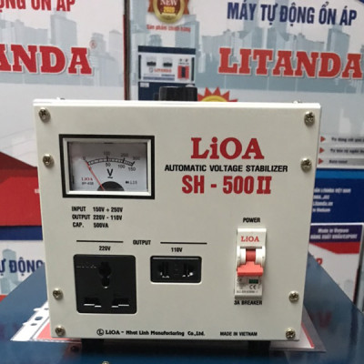 Ổn áp lioa 500va - 500w Model SH - 500 II đời mới nhất dây đồng 100%